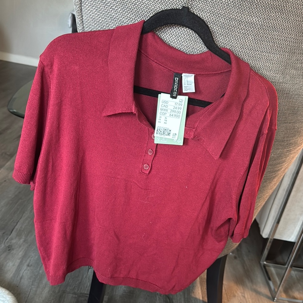 CLOSET CLEARANCE - H&M Divided Red Polo Shirt